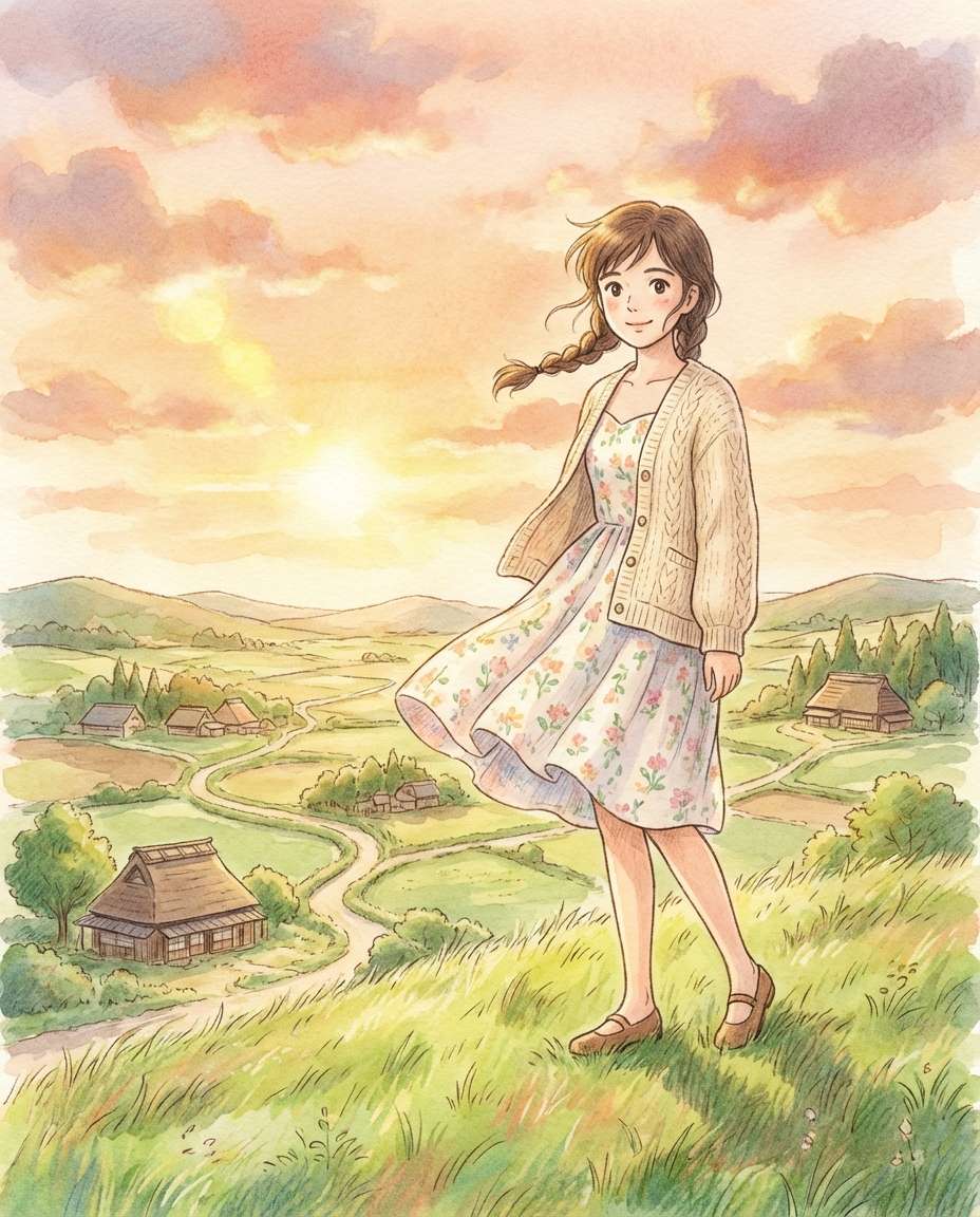 golden hour breeze photo