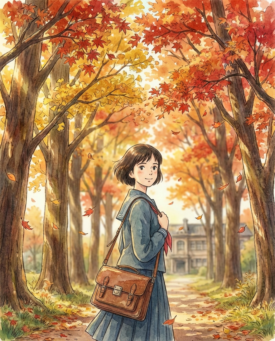 autumn leaf tunnel photo