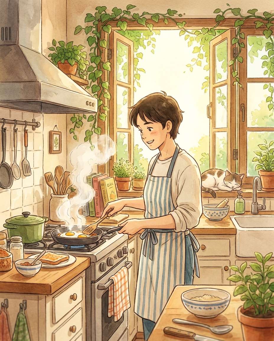 morning kitchen warmth photo