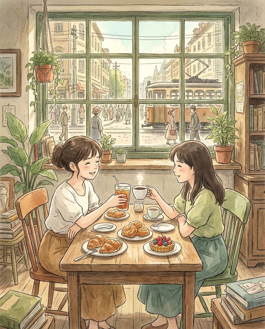 cafe window date photo