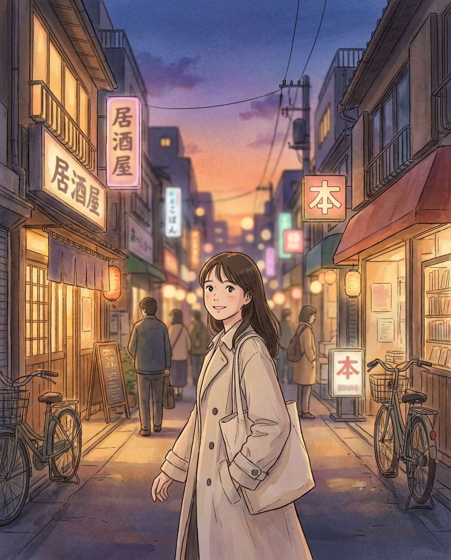 city dusk glow photo