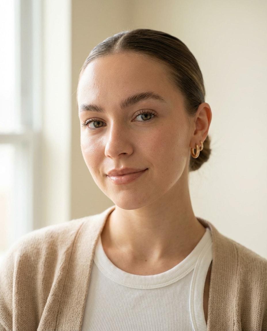 clean girl window light photo