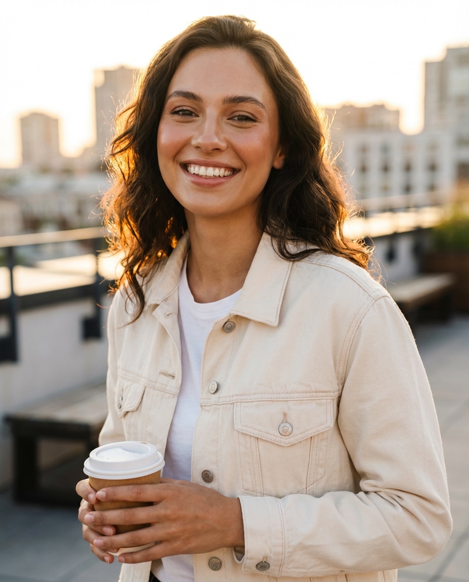 golden hour confidence photo