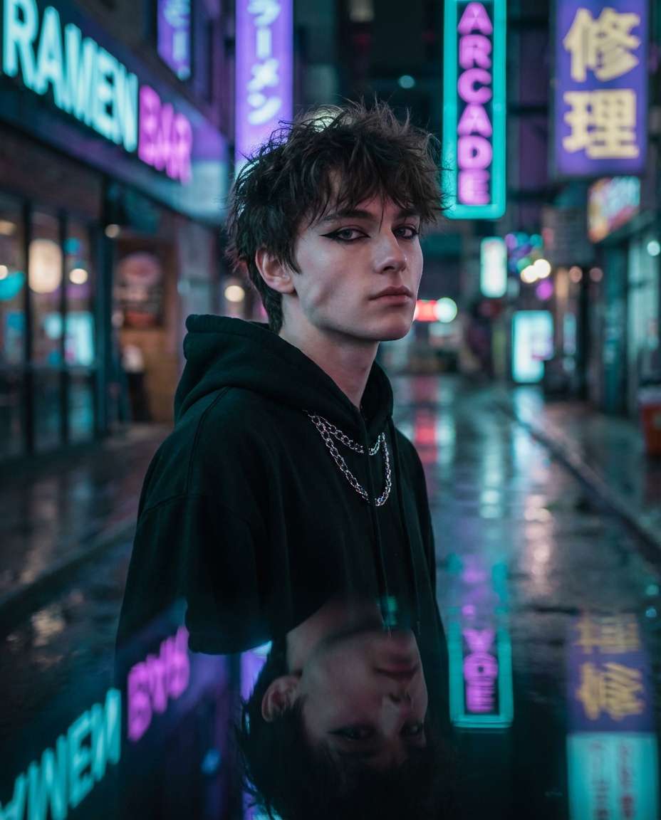 streetwear night neon photo