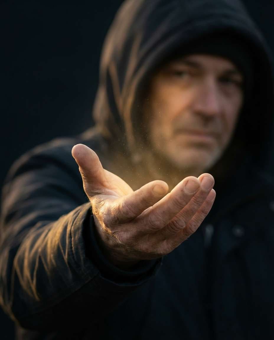 magic hand glow photo