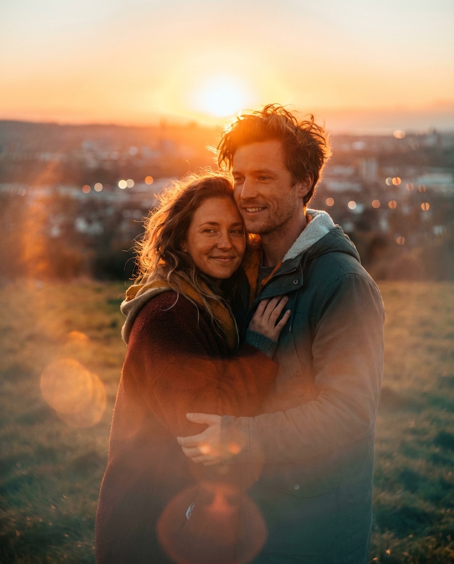 sunset rim light photo