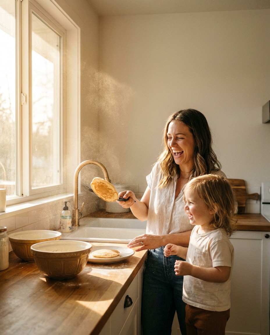 mom and kid sunshine photo