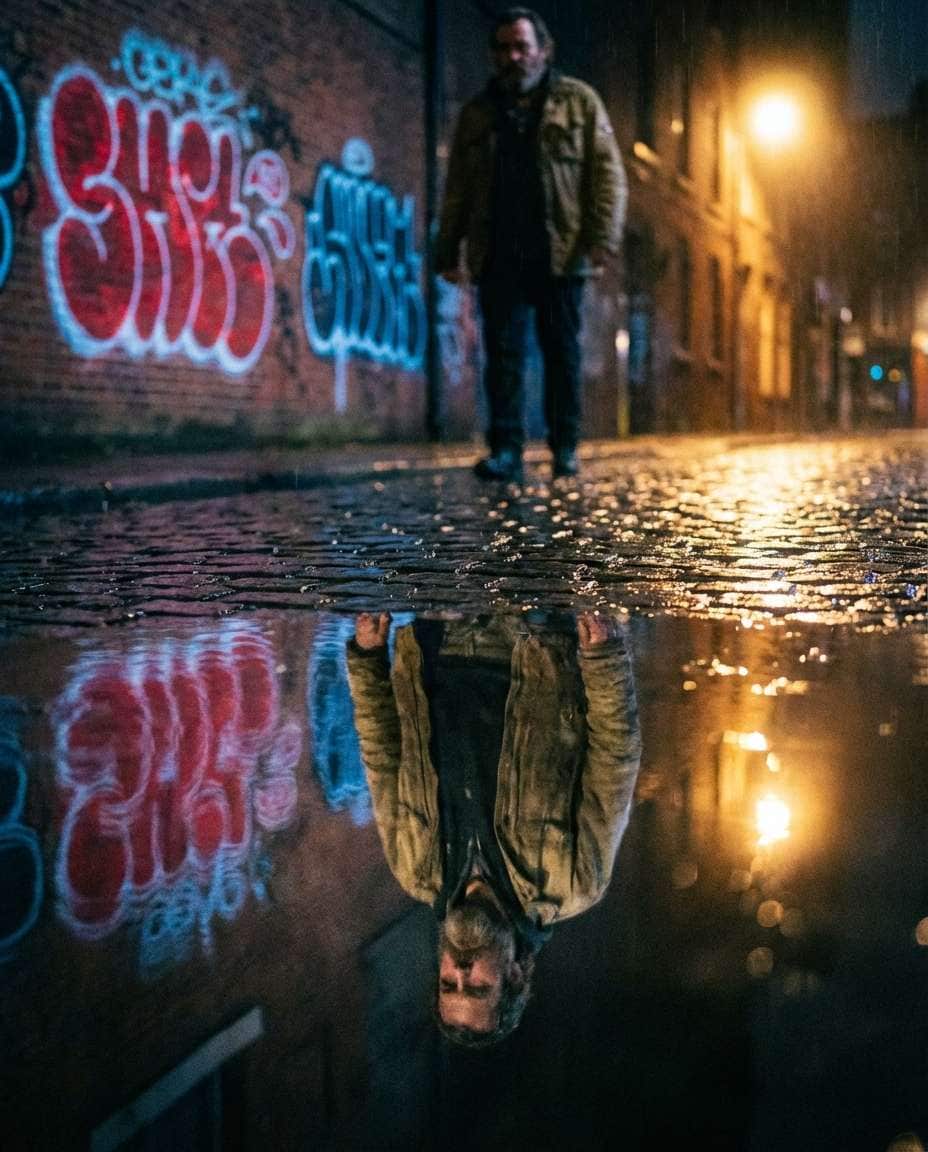 neon tag reflection photo