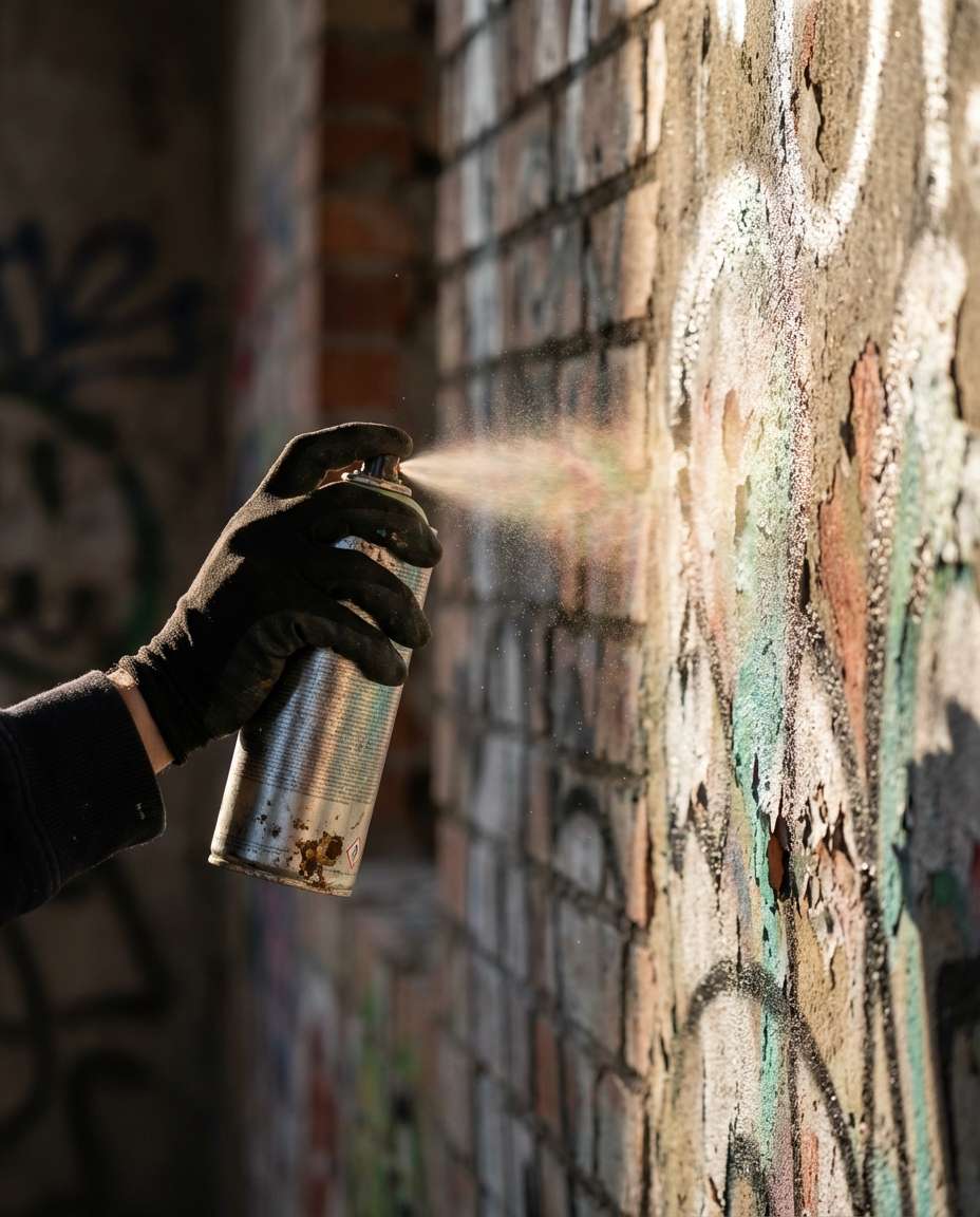 spray can action photo