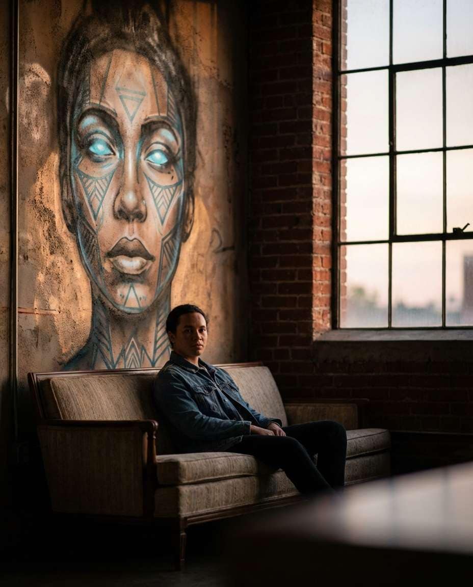 golden hour portrait photo