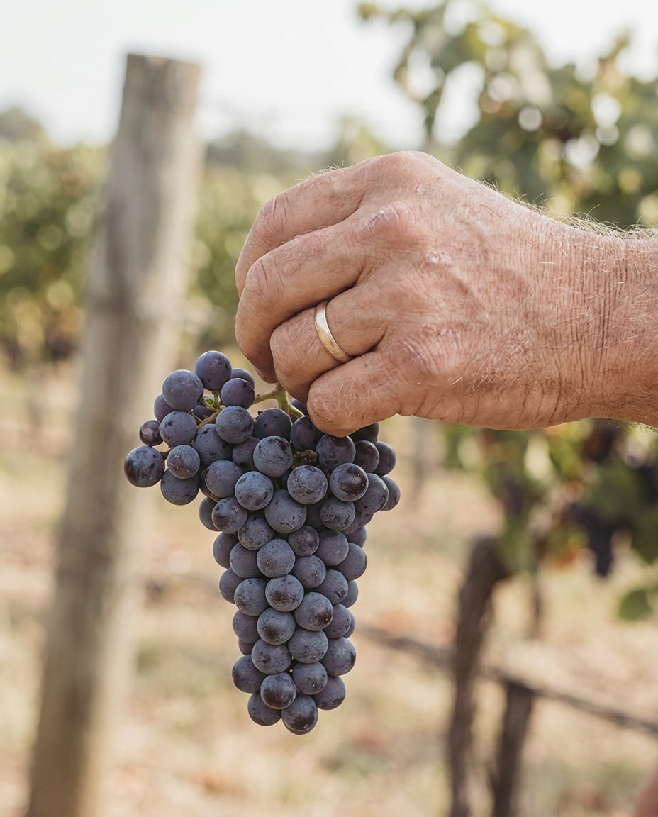 grapes in hand photo