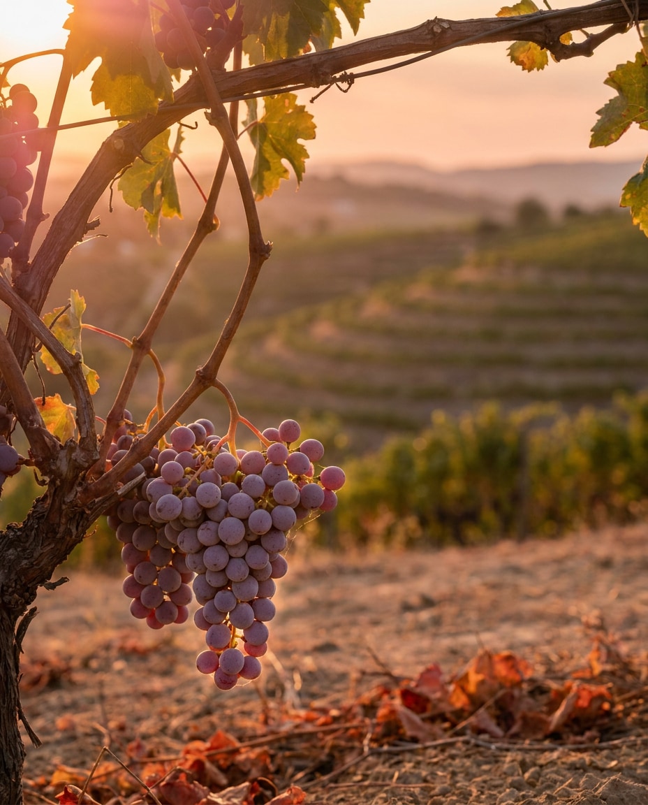 vineyard golden hour photo