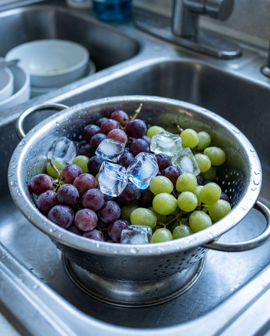 ice cold grapes photo