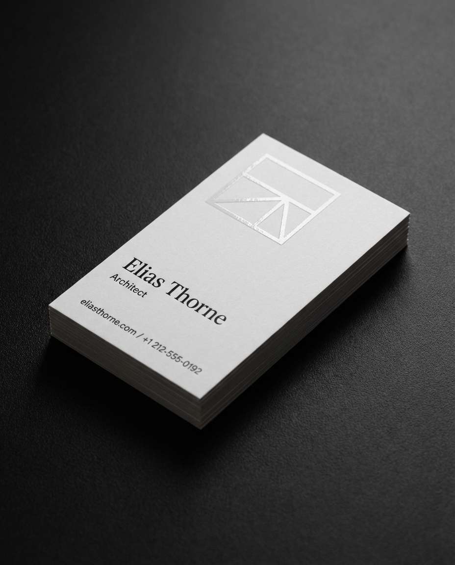 business card stack photo