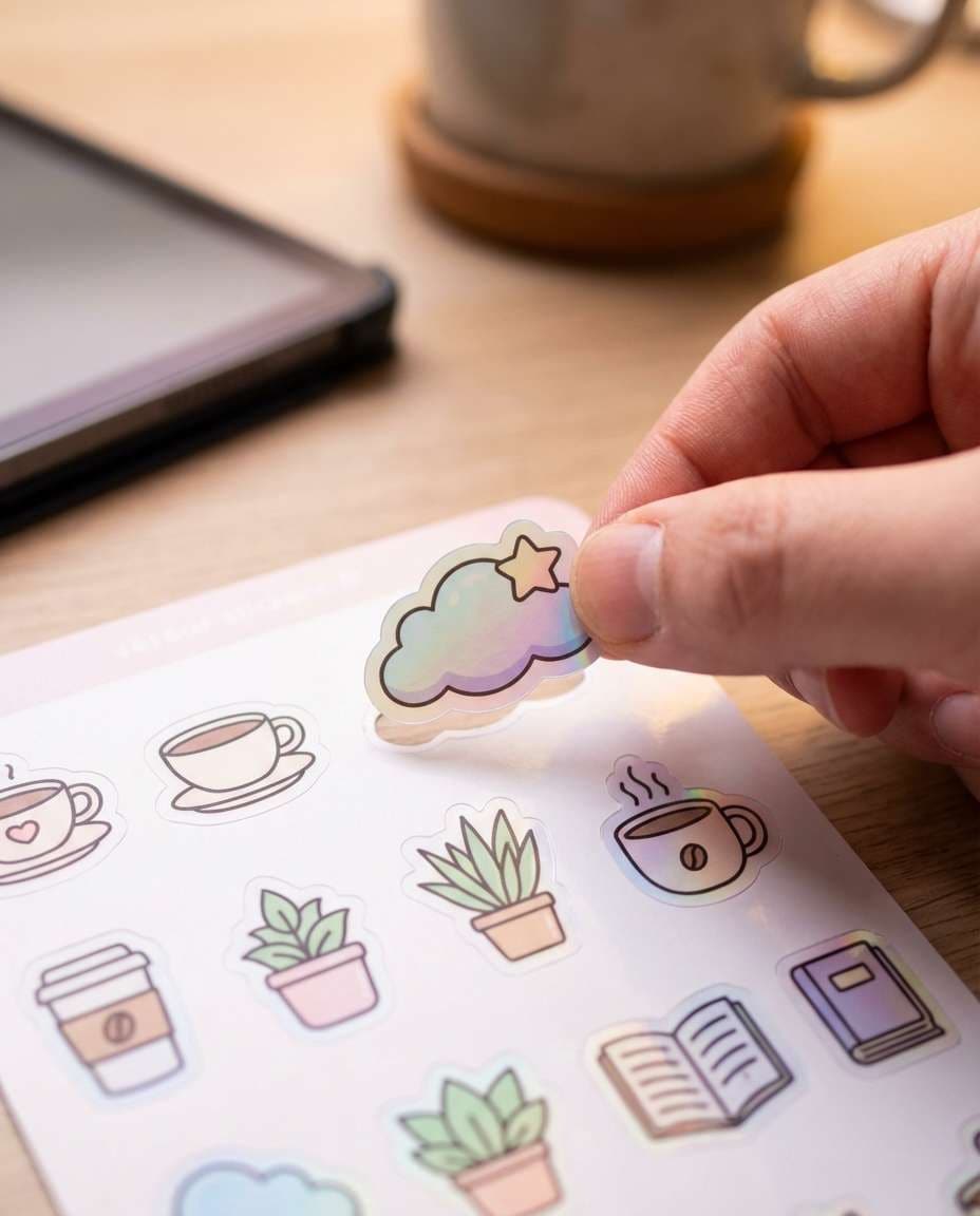 sticker sheet peel photo