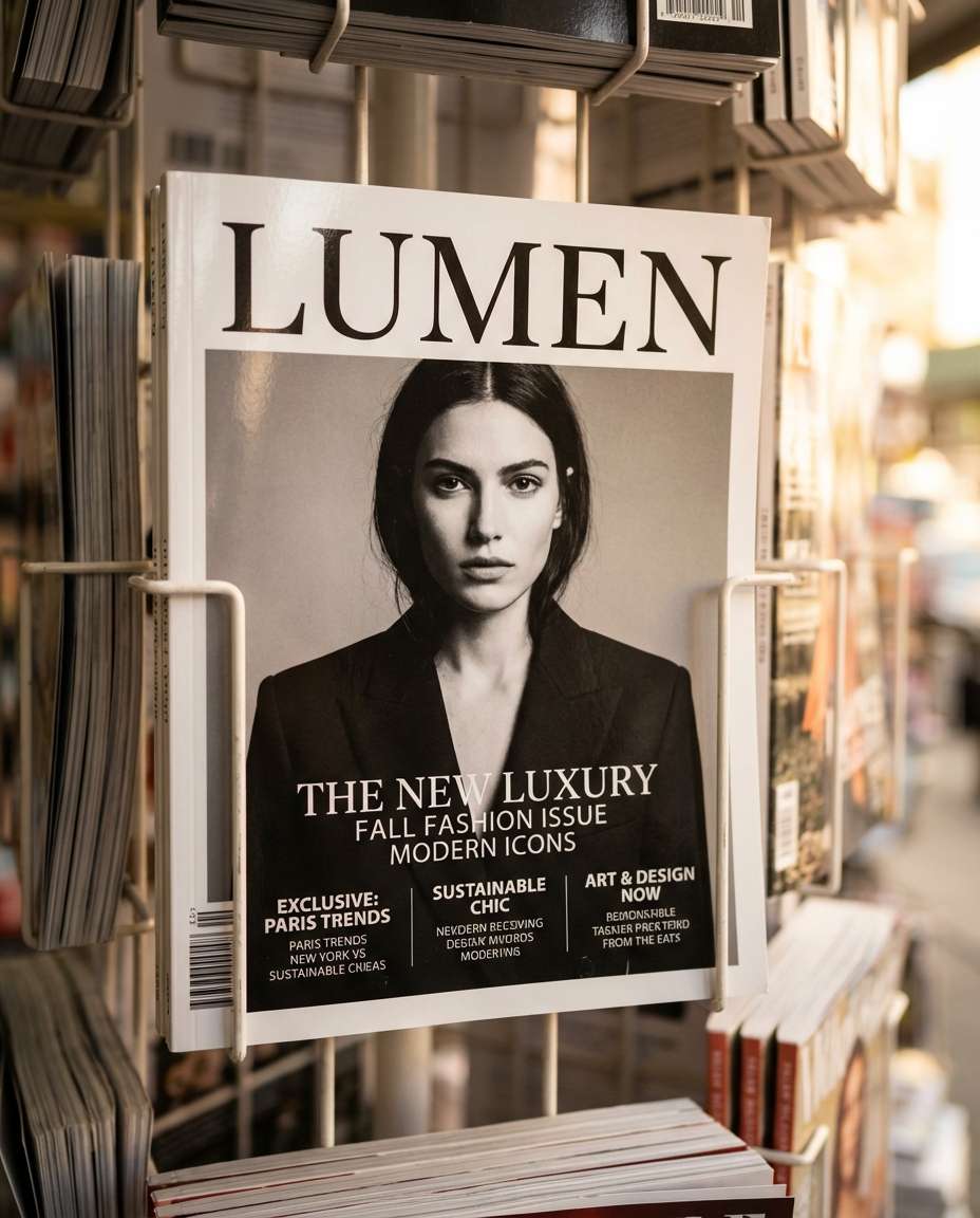 magazine cover stand photo