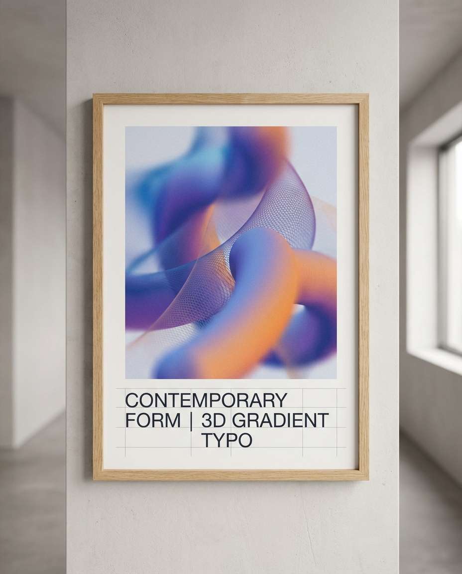 3d gradient poster photo