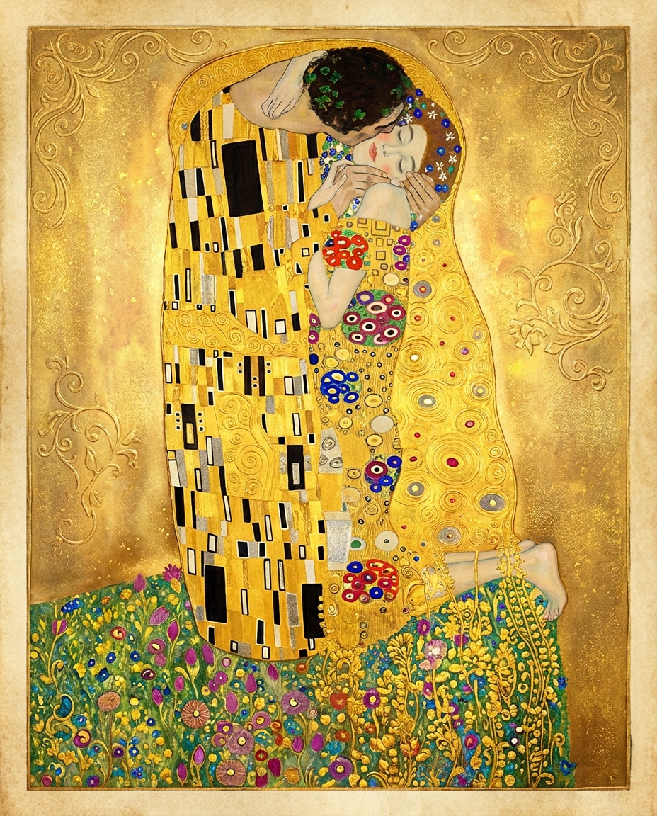 the kiss inspired couple photo