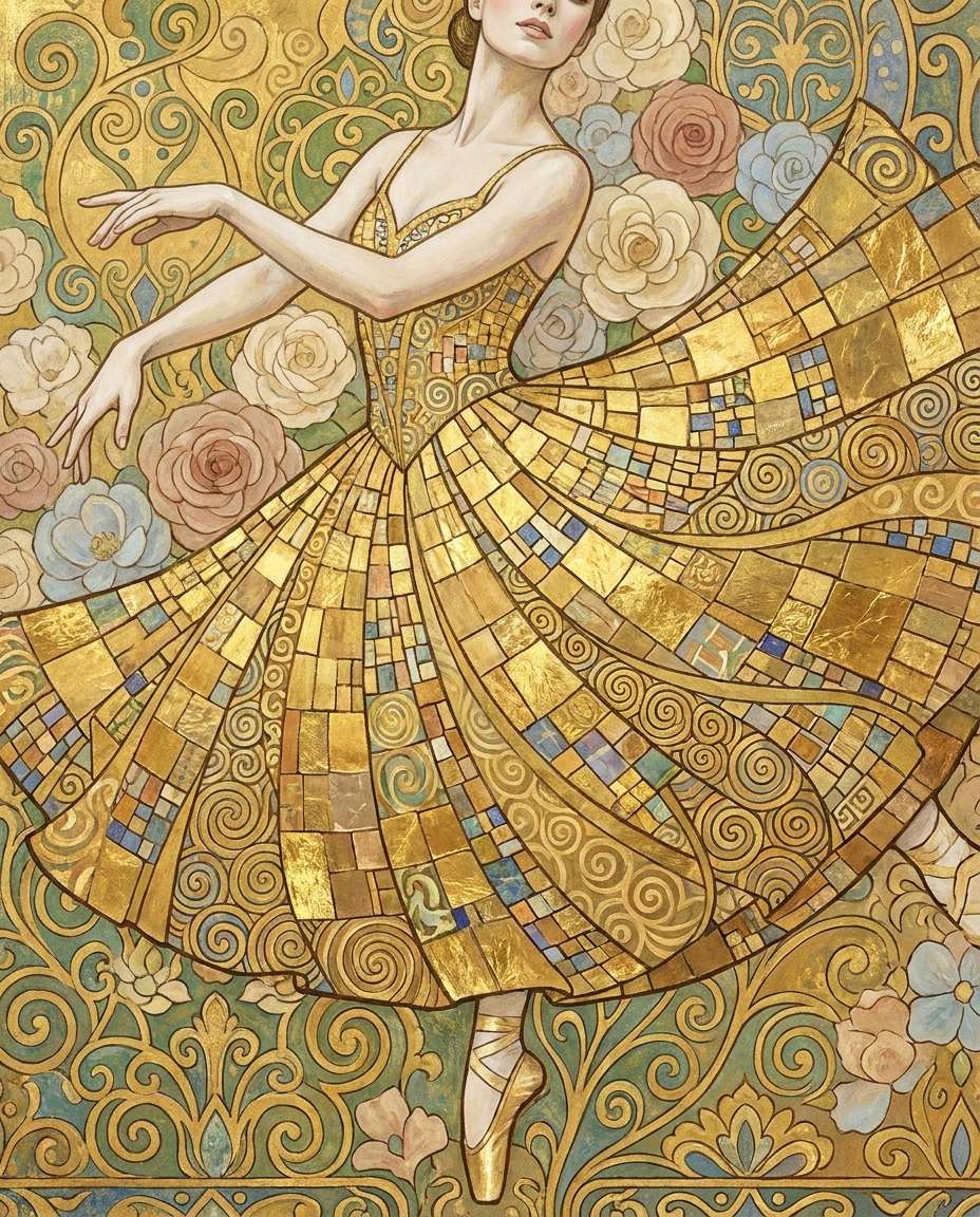 ballet mosaic dancer photo