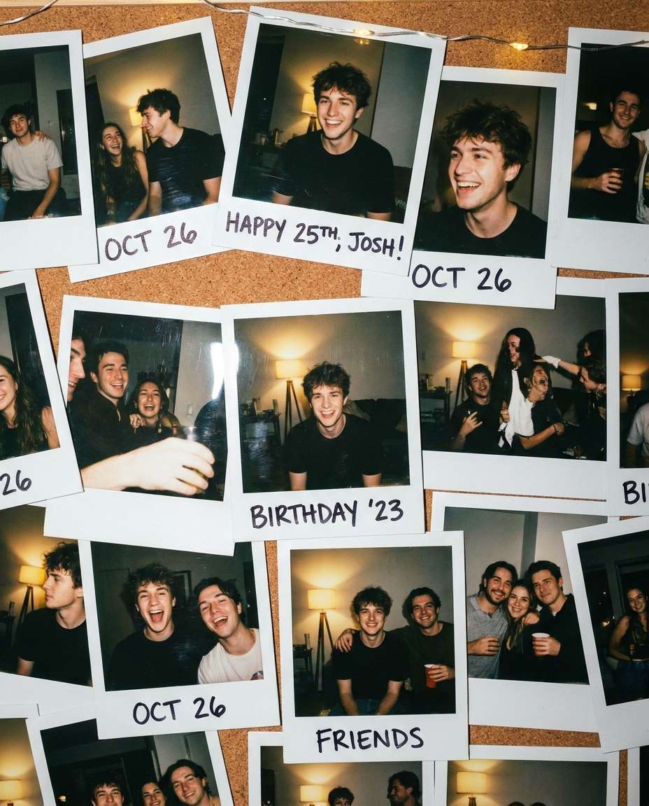 polaroid collage vibe photo