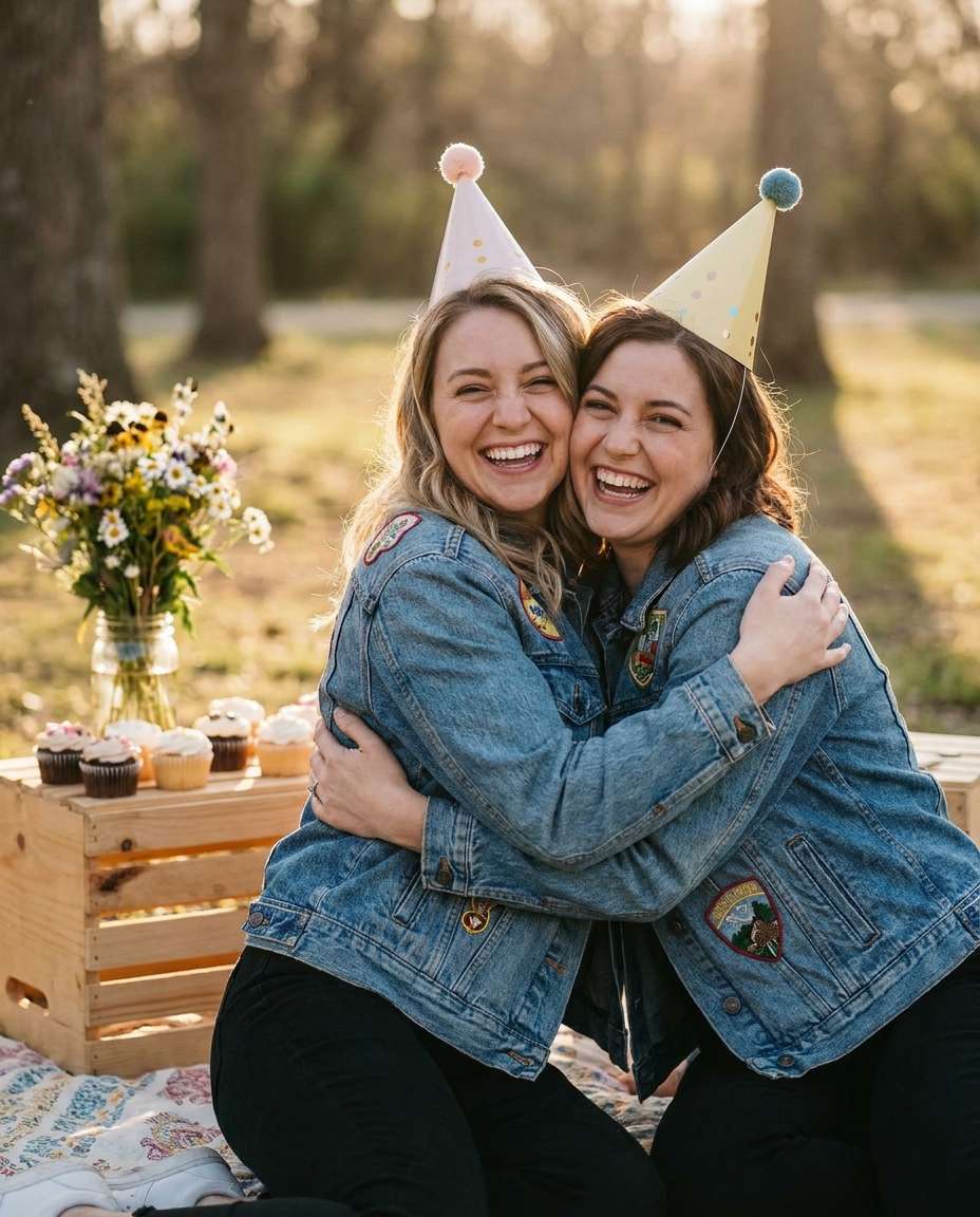 best friend hug photo
