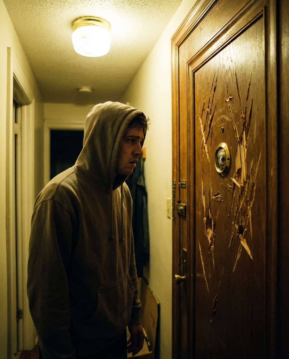 apartment door scratch photo