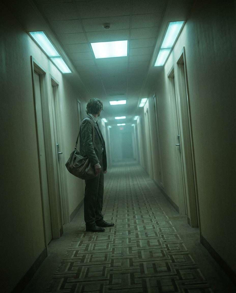 liminal hotel corridor photo