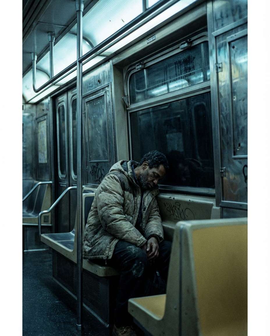 subway last train photo