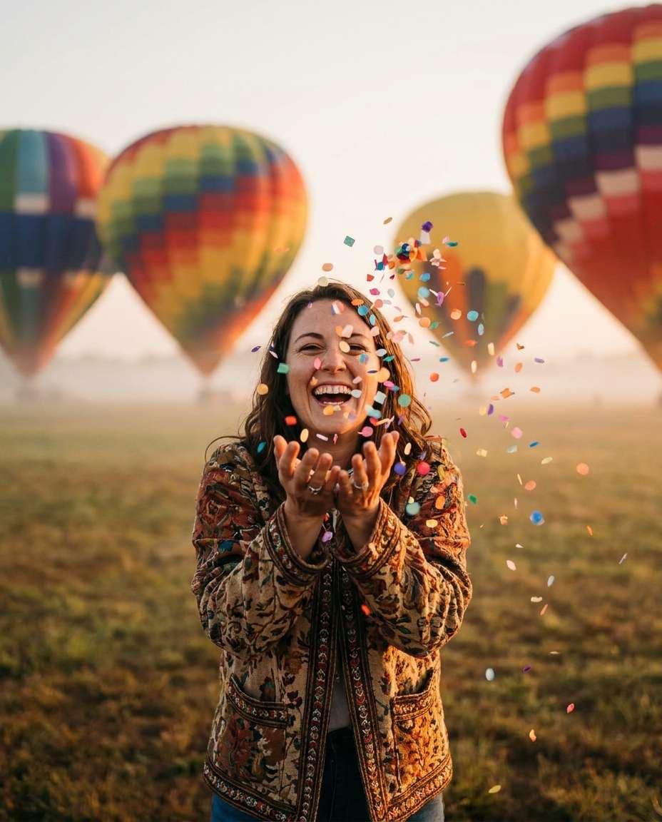 confetti celebration shot photo