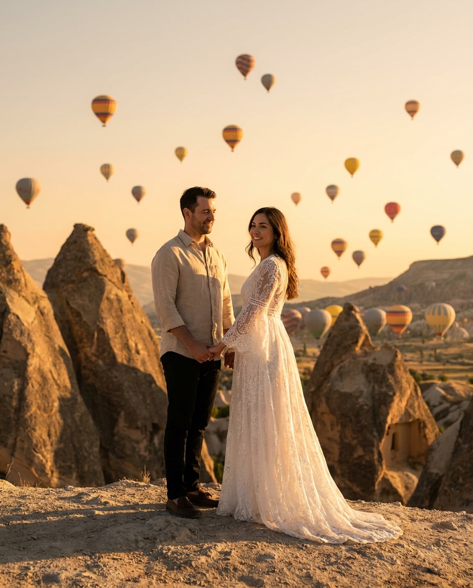 cappadocia dawn couple photo