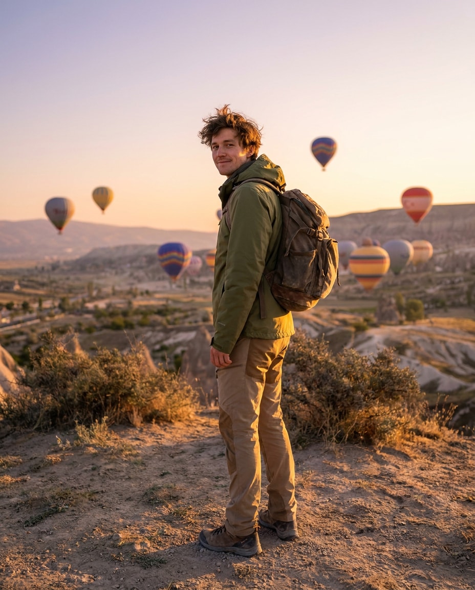 solo backpacker lookback photo