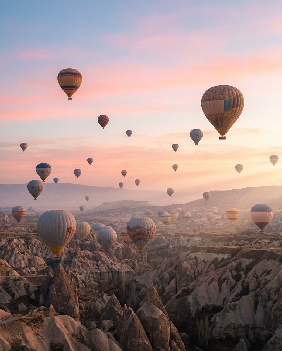 pastel sky balloonscape photo