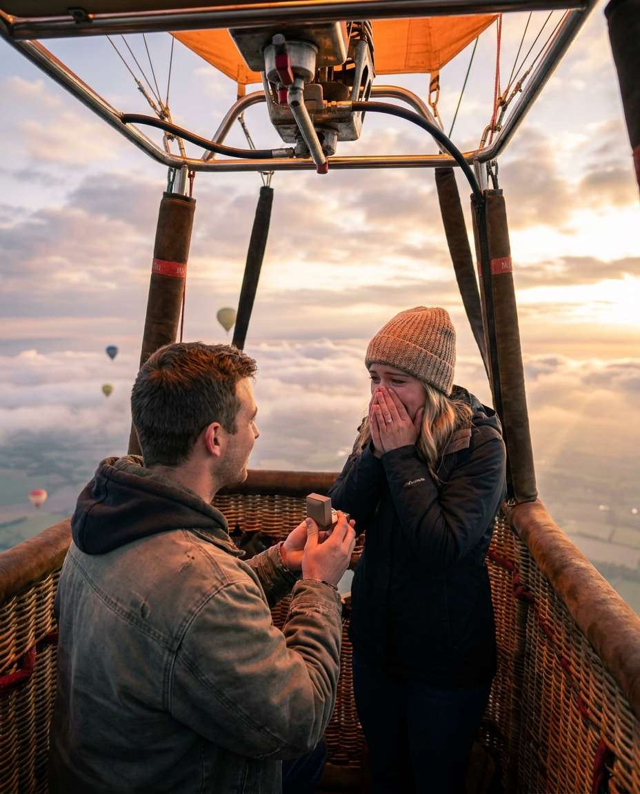 proposal in the sky photo