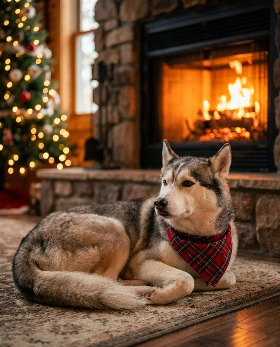 christmas cozy scene photo