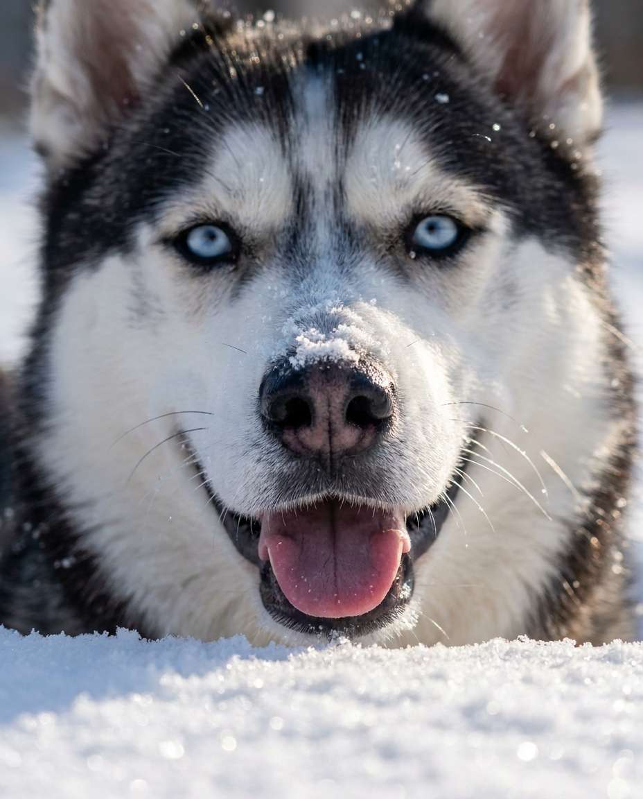 snow nose boop photo
