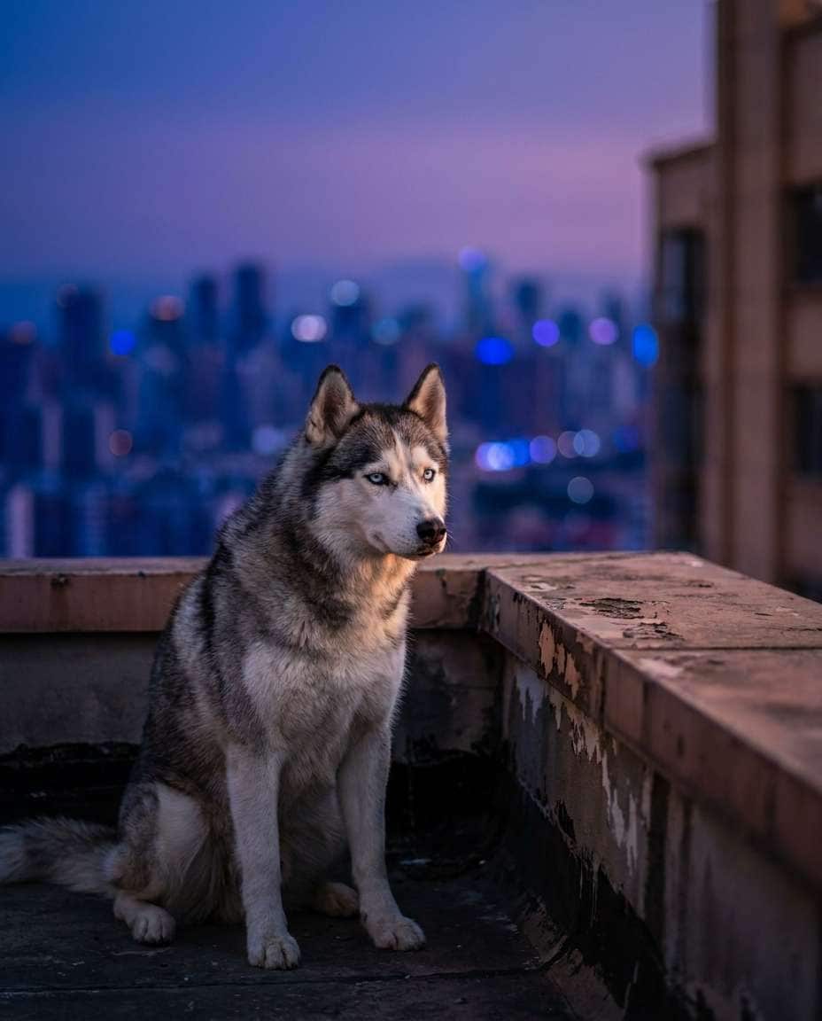 urban rooftop pose photo