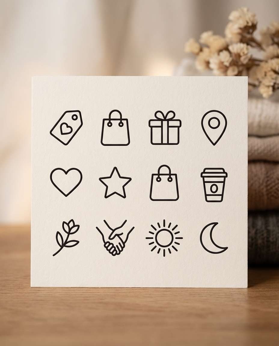 monoline brand icons photo