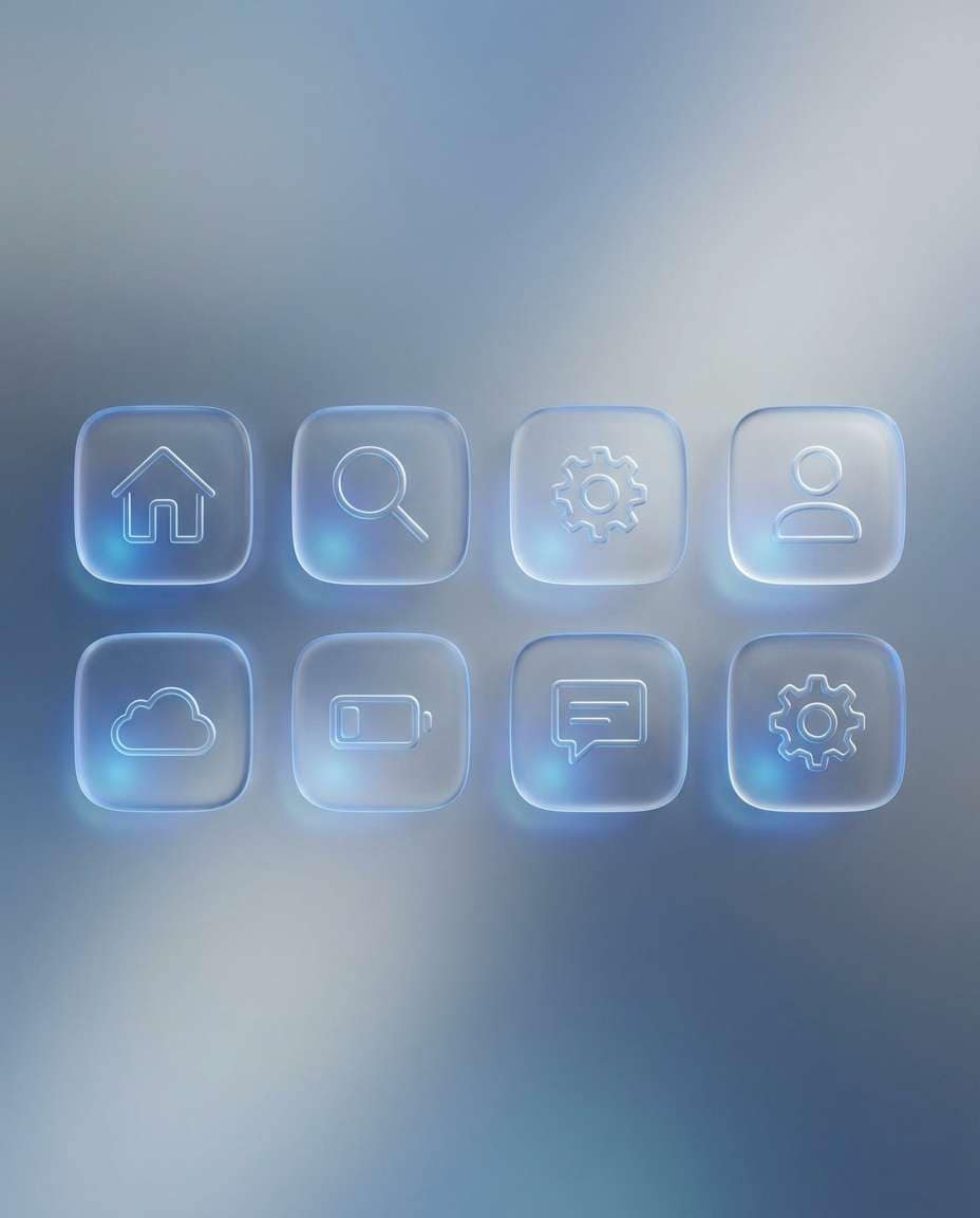 glassmorphism set photo