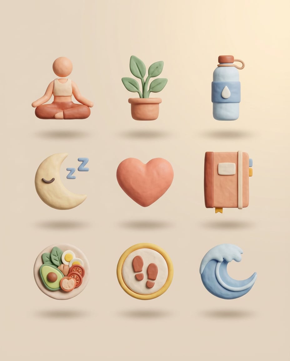 clay 3d icons photo