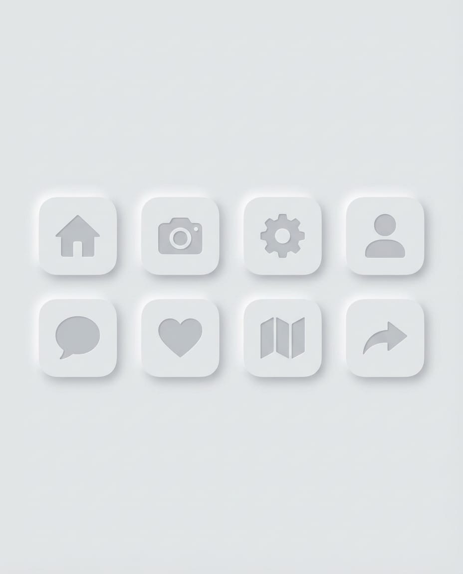 neumorphism ui tiles photo