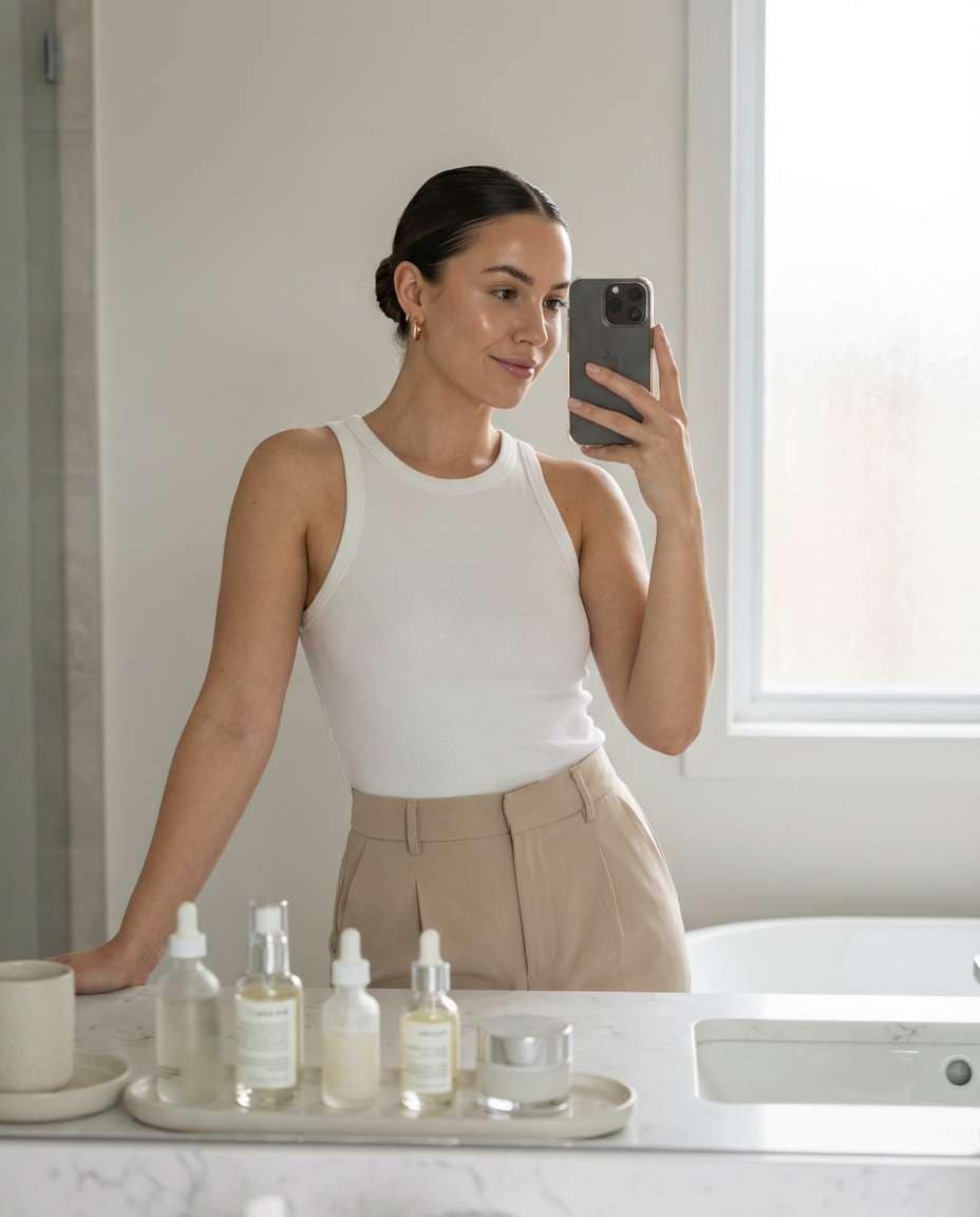 clean girl bathroom photo