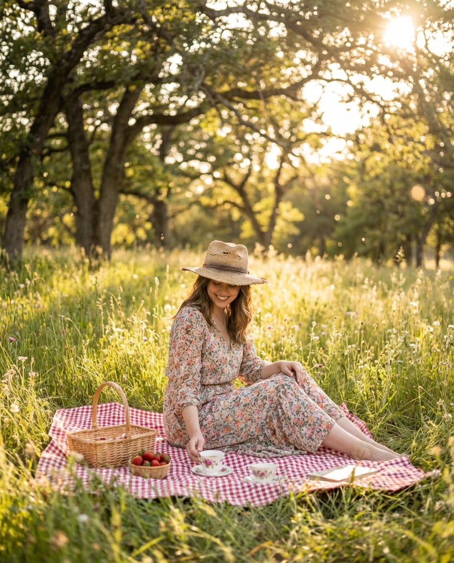 cottagecore picnic photo