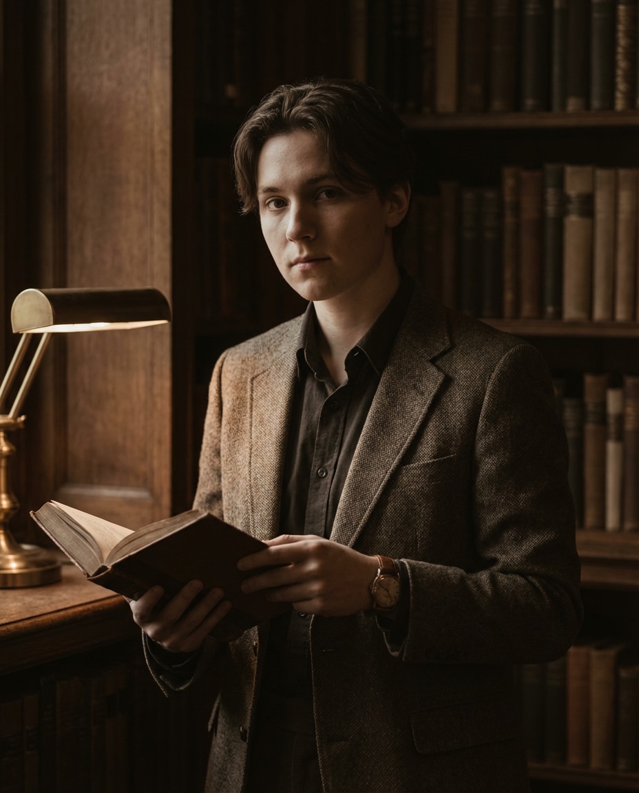 dark academia library photo