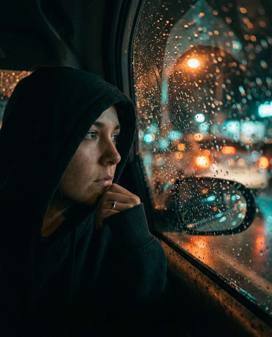 rainy car window photo