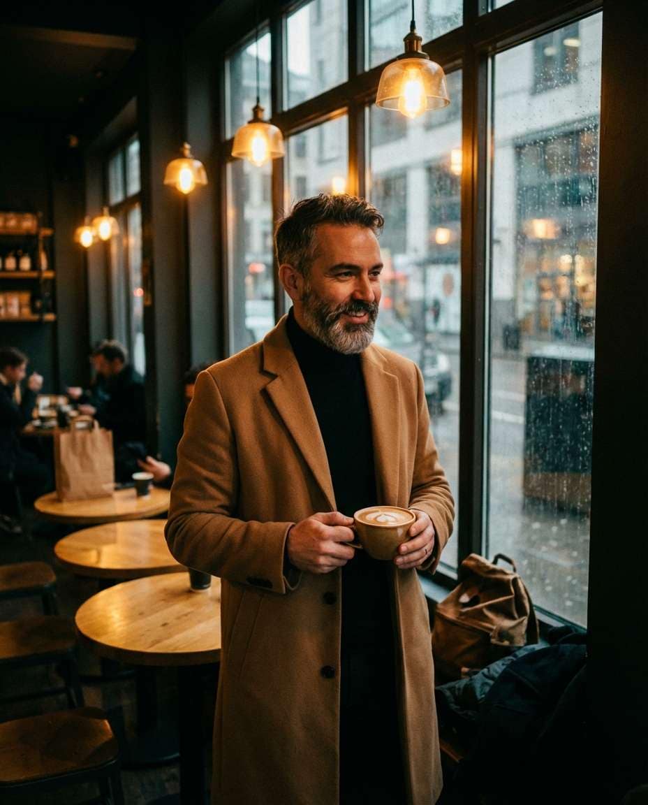 moody caf portrait photo