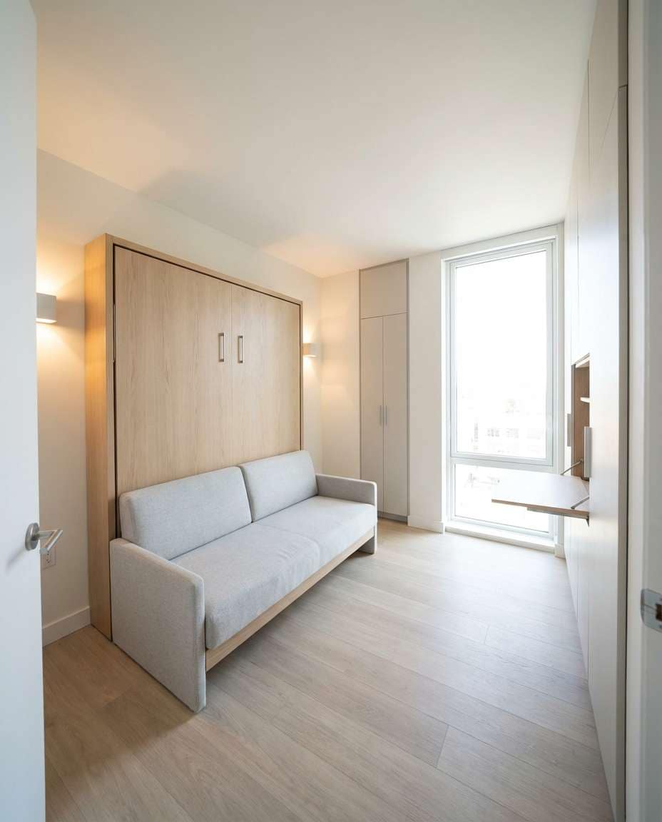 tiny studio layout hack photo