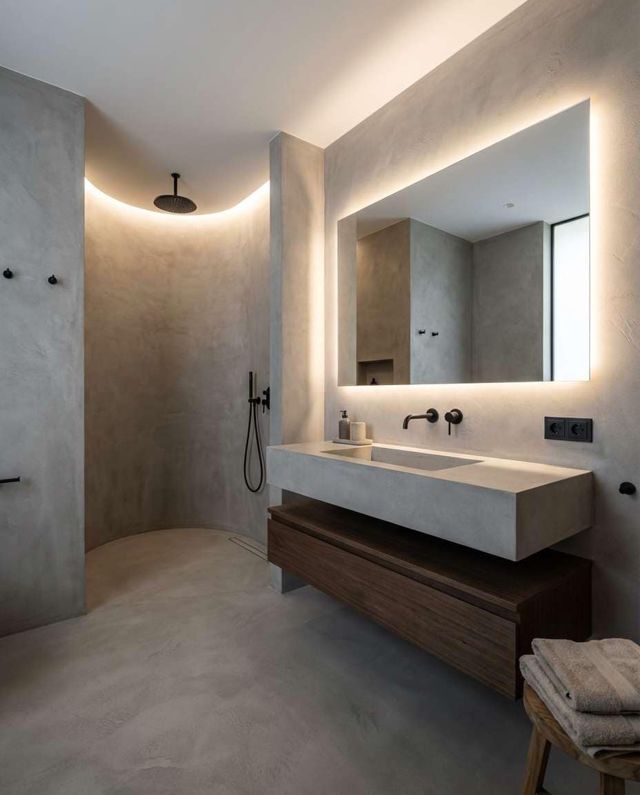 concrete bathroom minimal photo