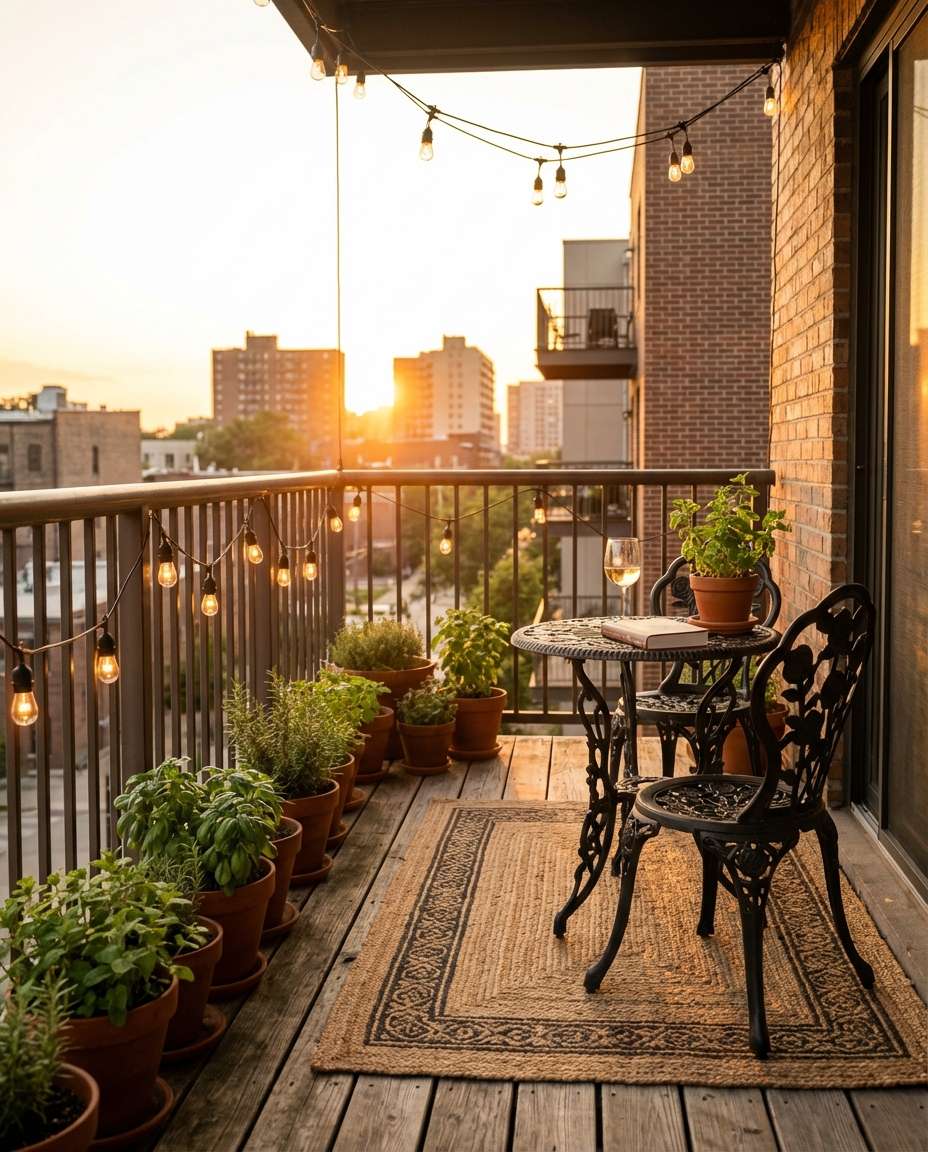 bistro balcony corner photo