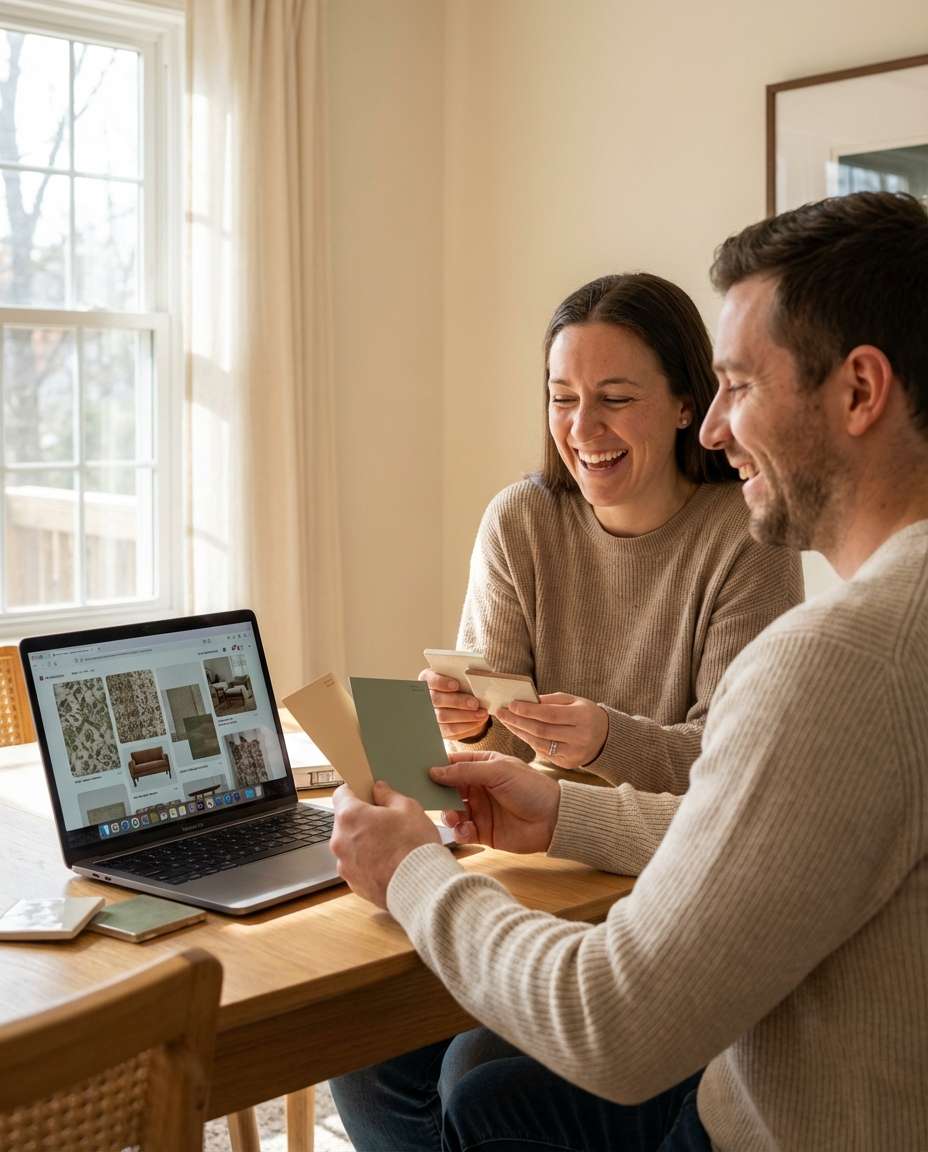 couple planning remodel photo