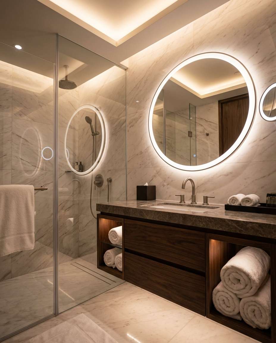 luxury hotel bathroom photo